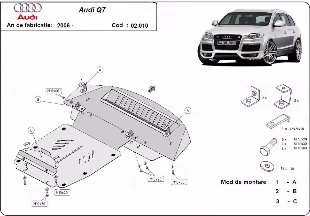 Cubre carter metalico Audi Q7 S-Line
